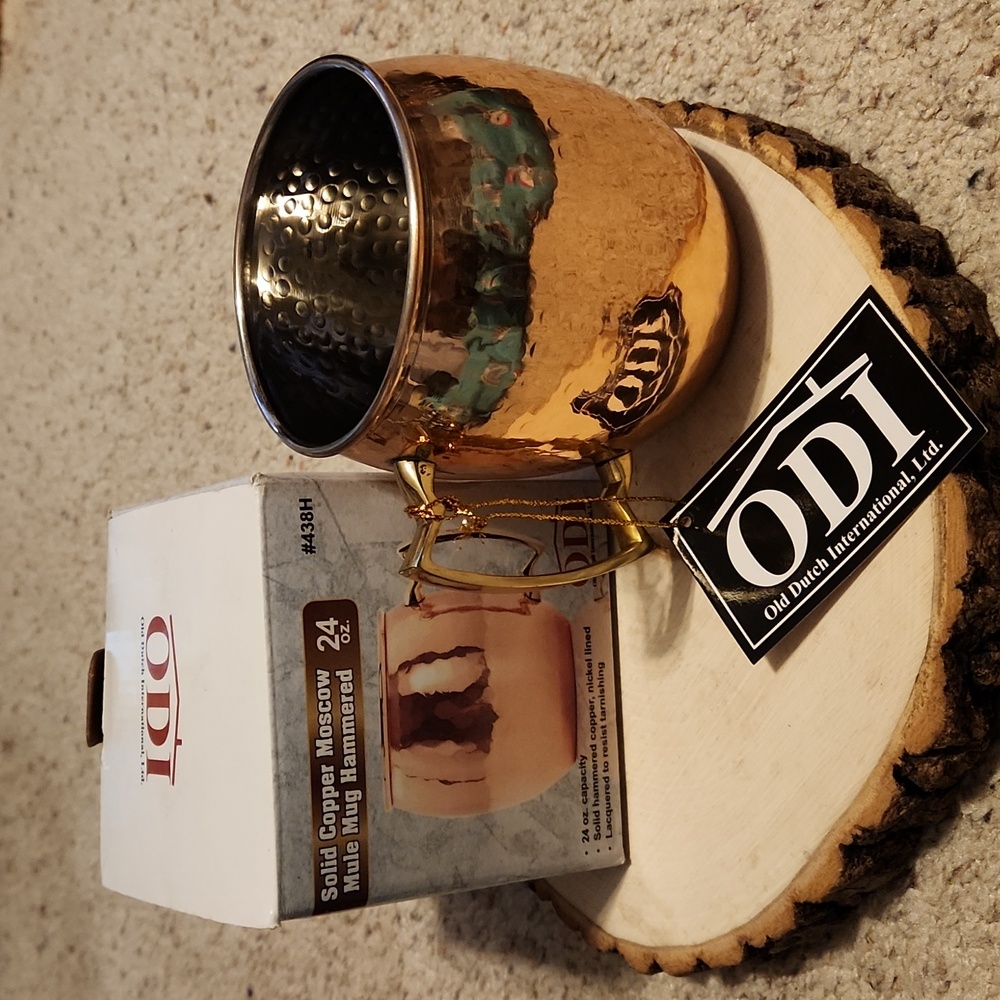 ODI Old Durch International Solid Copper Moscow Mule Mug Hammered NEW